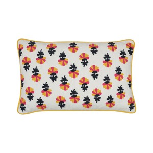 carol & frank 14" x 22" Addy Boho Floral White Multicolor Cotton Decor Throw Pillow - 1 of 4