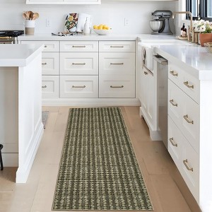 Modern Braided Printed Area Rug Farmhouse Indoor Carpet Low Pile Stain-Resistant Rugs Living Room Bedroom - 1 of 4