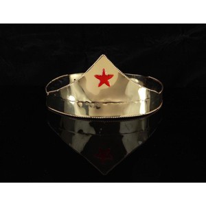 Elope Wonder Gold & Red Star Adjustable Costume Crown Adult - 1 of 1