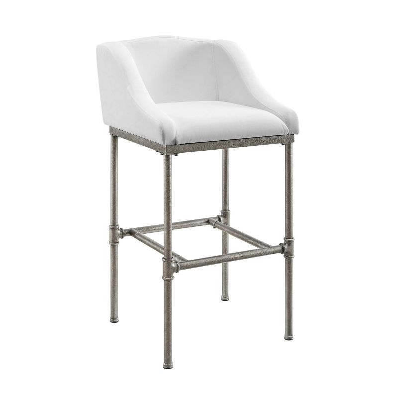 Dillon Metal Barstool Textured Silver/White - Hillsdale Furniture, 1 of 14