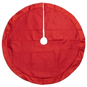 Christmas Magic 48" Christmas Tree Skirt Red - 1 of 3