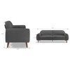 MINIMORE Modern Style 87.4"W Iris 3Seater Round Arm Mid-century Sofa - 3 of 4