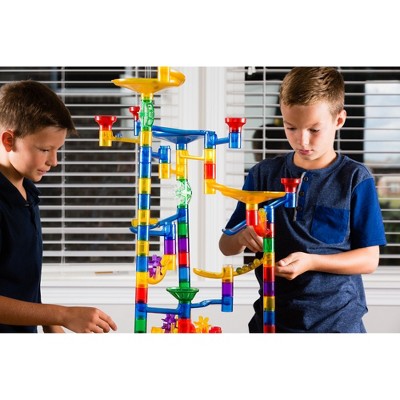 Glow-in-the-Dark Multicolor Plastic Marble Run Starter Set