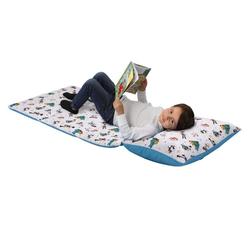Disney Toy Story It's Play Time Blue, Green, and White, Woody, Buzz and The Toys Deluxe Easy Fold Toddler Nap Mat, 2 of 6