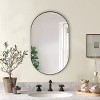 GlasFlength Decorative Wall Mirrors Oval Accent Mirror Wall Mirror Polished Mirror Decorative Mirror for Living Room, Black, 33"*20"*1.1" - 3 of 4