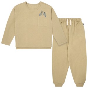 Modern Moments by Gerber Baby and Toddler Boys' 2-Piece Long Sleeve T-Shirt and Jogger Set - 1 of 4