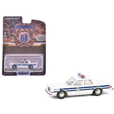 1985 Dodge Diplomat "U.S. Air Force Security Police" White with Blue Stripes "Battalion 64" 1/64 Diecast Model Car by Greenlight