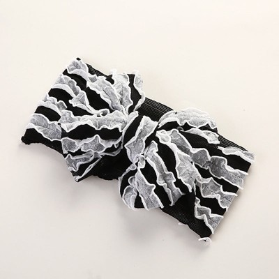 MyKids-Usa Baby Solid Color Elastic Handmade Big Bow Headband