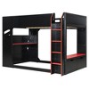 Polibi Full Size Gaming Loft Bed with Adjustable Desk, RGB Lights, and Storage - 2 of 4