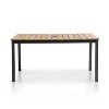 Greemotion 59" Mackay FSC Teak Wood & Metal Rectangle Outdoor Dining Table with Umbrella Hole Natural: Scandinavian Style, Seats 6 - 3 of 4