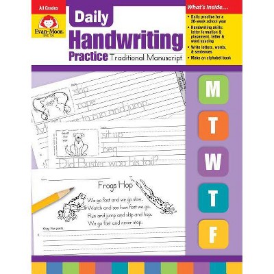 Daily Handwriting Traditional Manuscript - (Daily Handwriting Practice) by  Evan-Moor Educational Publishers (Paperback)