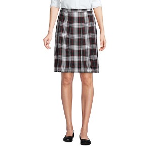 School Uniform Young Women's Plaid Box Pleat Skirt Top of the Knee - 1 of 2