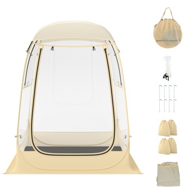 Tangkula 4.2 x 4.2 FT Instant Pop up Tent Weatherproof Shelter Sports Tent for 1-2 People