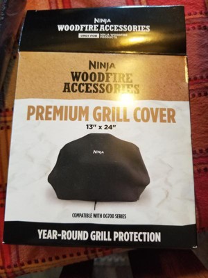 Ninja XSKCOVERXL Woodfire Premium Grill Cover Pro, Compatible with OG800  and OG900 Series, UV & Water Resistant, Elastic Drawstring for Snug Fit