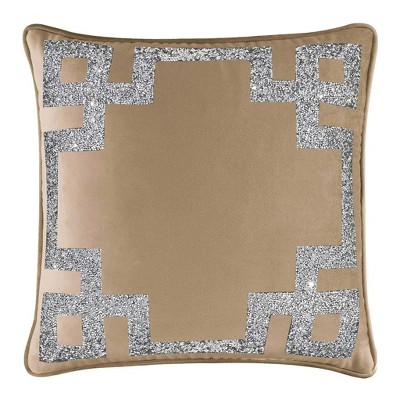 16"x16" Luminous Greek Key Border Square Throw Pillow - Sparkles Home