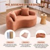 Dolonm S-Curved Chenille Sectional Sofa - Dual-Depth (21.3" & 26.8"), No Assembly, Compact for Small Spaces, Yin-Yang Design, Includes Pillows - 4 of 4