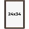 PosterPalooza | Modern Shadow Box 1" Depth Brown Picture Frame - UV Acrylic, Backing, Hanging Hardware - 2 of 4