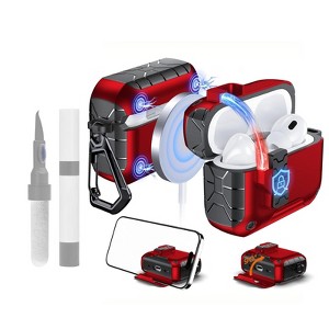HTUTWOO Auto-Open For AirPods Pro 2nd/1st Gen Case With Built-in Magnets, Compatible With Mag-Safe Charging, With Air-AL Carabiner - 1 of 4