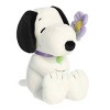Aurora Small Snoopy Peanuts Adorable Stuffed Animal Purple Flower 9" - 3 of 4