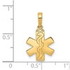 Black Bow Jewelry 14k Yellow Gold Medical Symbol Pendant - 3 of 4