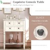 Narrow Console Table, 24" Entryway Table with 3 Storage Drawers and Bottom Shelf for Entryway, Living Room, Hallway, Bedroom, Dining Room - 3 of 4