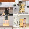 Dronkon Wood Toddler Tower, Toddler Kitchen Helper Step Stool, Nature - 4 of 4
