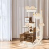Modern 2-in-1 Cat Tree with Litter Box Enclosure - 72.8-Inch Tall Cat Tower, Cat Condo with Scratching Posts, Perch, Caves, Basket, Washable Cushions - 4 of 4