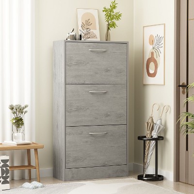 Famapy 3-Tiers Entryway Shoe Cabinet With Flipped Drawers
