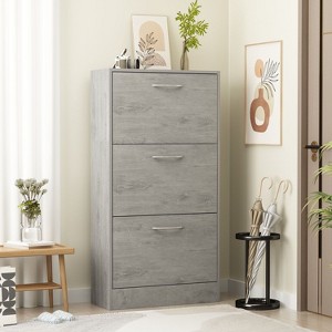 Famapy 3-Tiers Entryway Shoe Cabinet With Flipped Drawers - 1 of 4