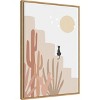 Amanti Art Cat with Cactus by Melloi Art Prints Canvas Wall Art Print Framed - 2 of 4