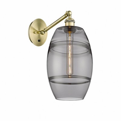 Vaz - 1 Light Arm Adjusts Up and Down Wall Sconce In Industrial Style-9.88 Inches Tall and 8 Inches Wide