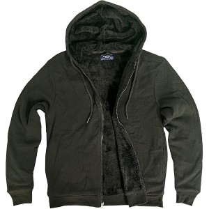 VISITOR Men's Heavyweight High-Pile Fleece Lined Thermal Hoodie Jackets - 1 of 3