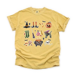 Simply Sage Market Women's Witch Collage Short Sleeve Garment Dyed Tee - 1 of 4