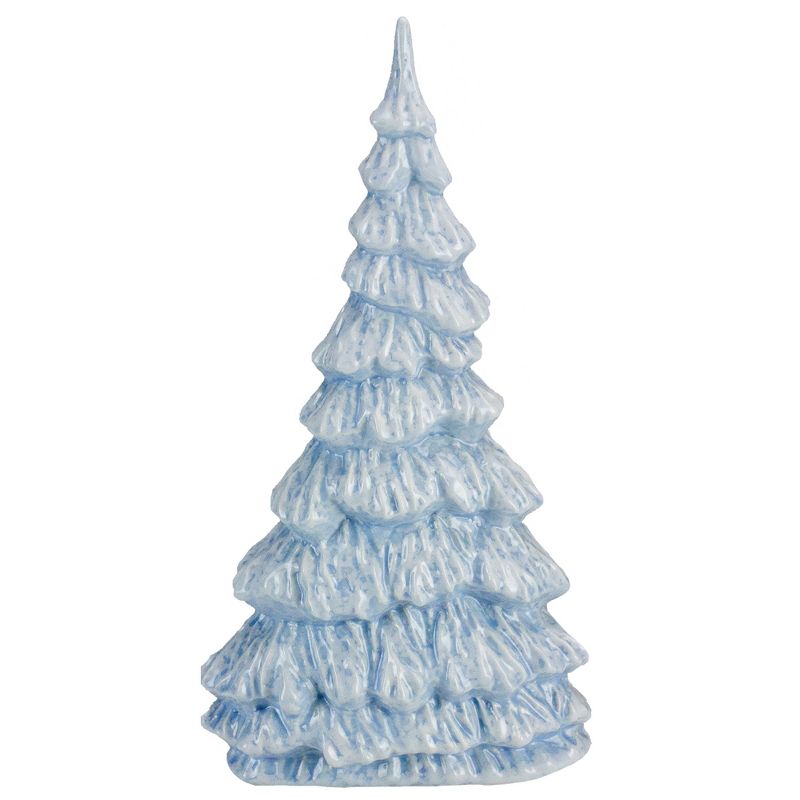 Northlight 12.5" Blue and White Textured Christmas Tree Tabletop Decor, 1 of 9