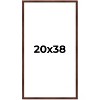 PosterPalooza | Classic Modern Brown Picture Frame - UV Acrylic, Foam Board Backing, Hanging Hardware - 2 of 4