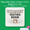 Big Dot of Happiness 25 Ct Whiskey Tasting Room Drink Coasters, 4-Inch Disposable Square Paper Coasters for Home Bar Accessories or Birthday Parties - 4 of 4