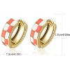 Small Hoop Cartilage Earrings Teacher Earrings for Women；White Black Enamel Hypoallergenic Hooped Gifts Gold and - 4 of 4