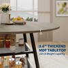 Round Dining Table for 4-6, Wood Kitchen Table with Sturdy Base, Modern Circular Dinner Table, Breakfast Table for Living Room, No Chair - 2 of 4