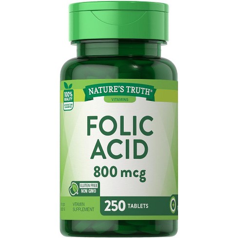 Nature's Truth Folic Acid 800mcg | 250 Tablets : Target