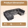 XIZZI Modular Sectional Sofa Couch, L/U-Shape Upholstered Couch, Modern Minimalist Couches for Living Room, Free Combination Deep Seat Corner Couch - 2 of 4