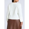 ELOQUII Women's Plus Size Buttoned Sleeve Sweater - 3 of 4