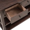 NicBex Console Table Retro Entryway Table with 2 Open Shelves Side Table with Pine Solid Wood Frame and Legs for Living Room, Hallway - 4 of 4