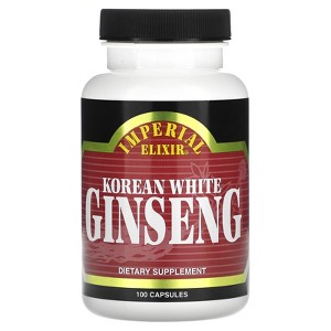 Imperial Elixir Korean White Ginseng, 100 Capsules (500 mg per Capsule) - 1 of 4