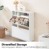 MaseiKar Shoe Cabinet, Shoe Storage Cabinet for Entryway, with 2 Flip Drawers, Hidden Tipping Bucket Shoe Cabinet, with Open Shelves and Coat Hooks - 3 of 4
