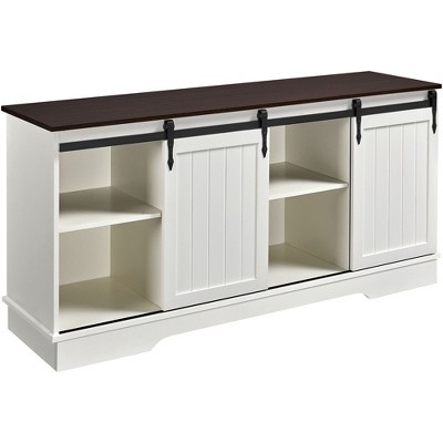 Yaheetech TV Stand wih Storage, 58" Entertainment Center with Sliding Barn Door
