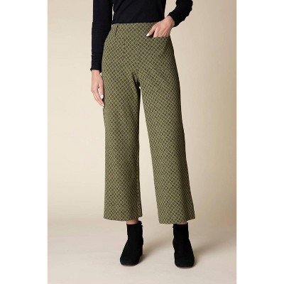 Women's Luxe Ponte Stamped Floral Diamond Ankle Pant - habitat