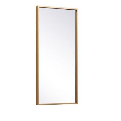 Transitional Silver Wood Rectangular Wall Mirror 14x28 Inch