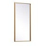 Elegant Lighting Metal frame rectangle mirror 14x28 inch in silver - 3 of 4