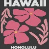 Rerun Island Women's Hawaii Hibiscus Pink Short Sleeve Graphic Cotton Baby Tee - Caviar 3X - 2 of 4