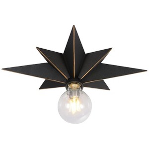 KTMBDW Flush Mount Ceiling Light Fixture Matte Black, Modern Star Design Ceiling Light, Chandelier Light Fixture Ceiling for Bedroom, Living Room - 1 of 4